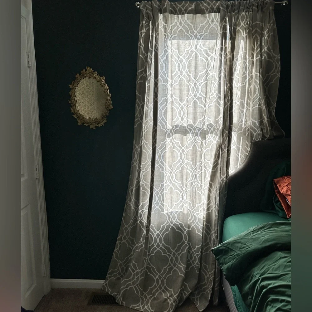 Garden Gate 50 in. W x 84 in. Light Filtering Single Rod Pocket Curtain …